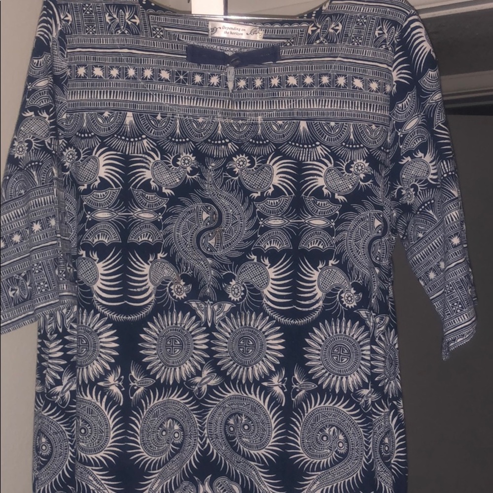 Boho Navy midi dress